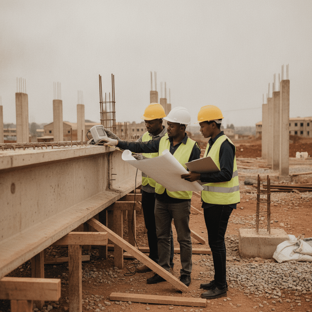 Affordable housing structural design Kenya — Site illustration, Cadreatech engineering Kenya