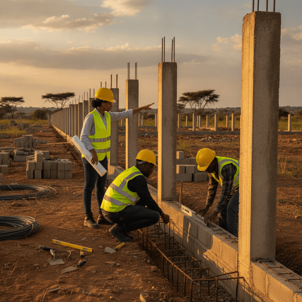 Boundary wall structural design Kenya — height, foundations, and wind loads