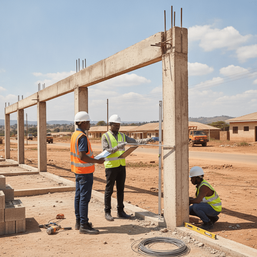 Boundary wall structural design Kenya — Site illustration, Cadreatech engineering Kenya