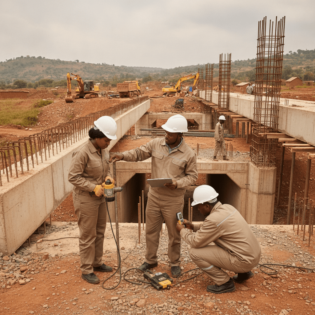 Bridge and culvert structural assessment Kenya — Site illustration, Cadreatech engineering Kenya