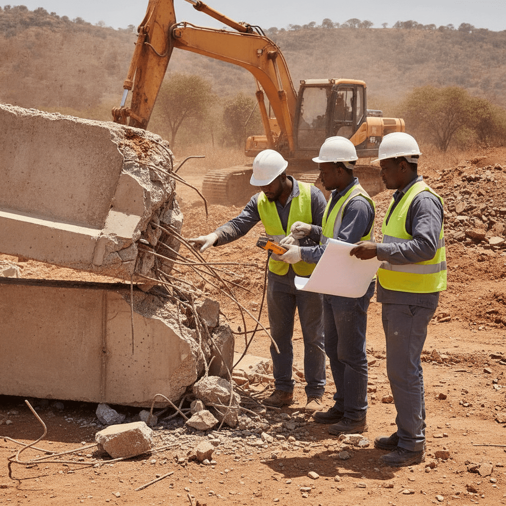 Building demolition engineering plan Kenya — Site illustration, Cadreatech engineering Kenya