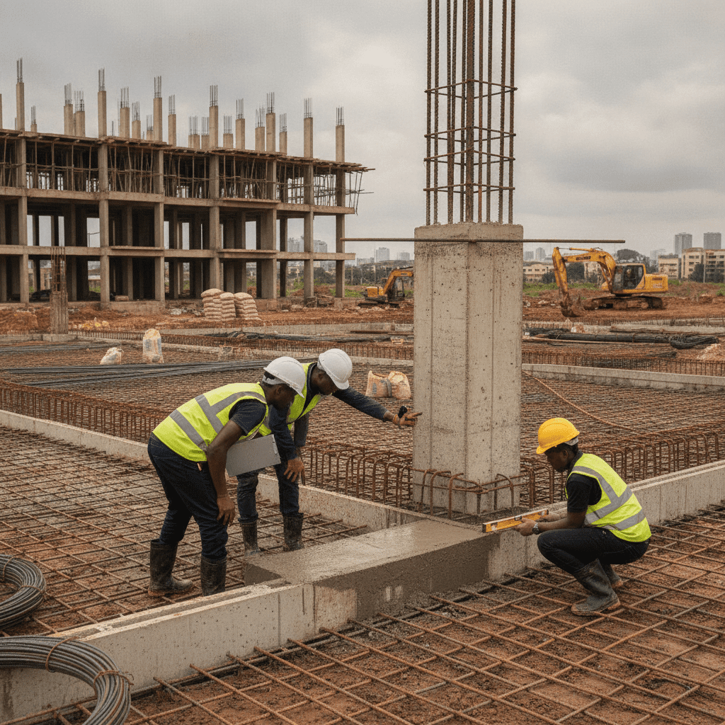 Raft foundation design Kenya — Site illustration, Cadreatech engineering Kenya