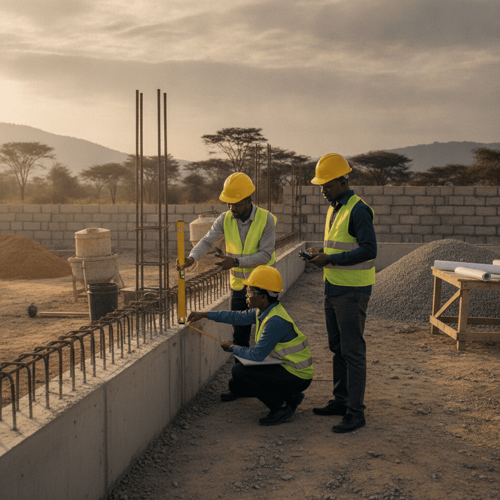 Retaining wall design Kenya — Site illustration, Cadreatech engineering Kenya