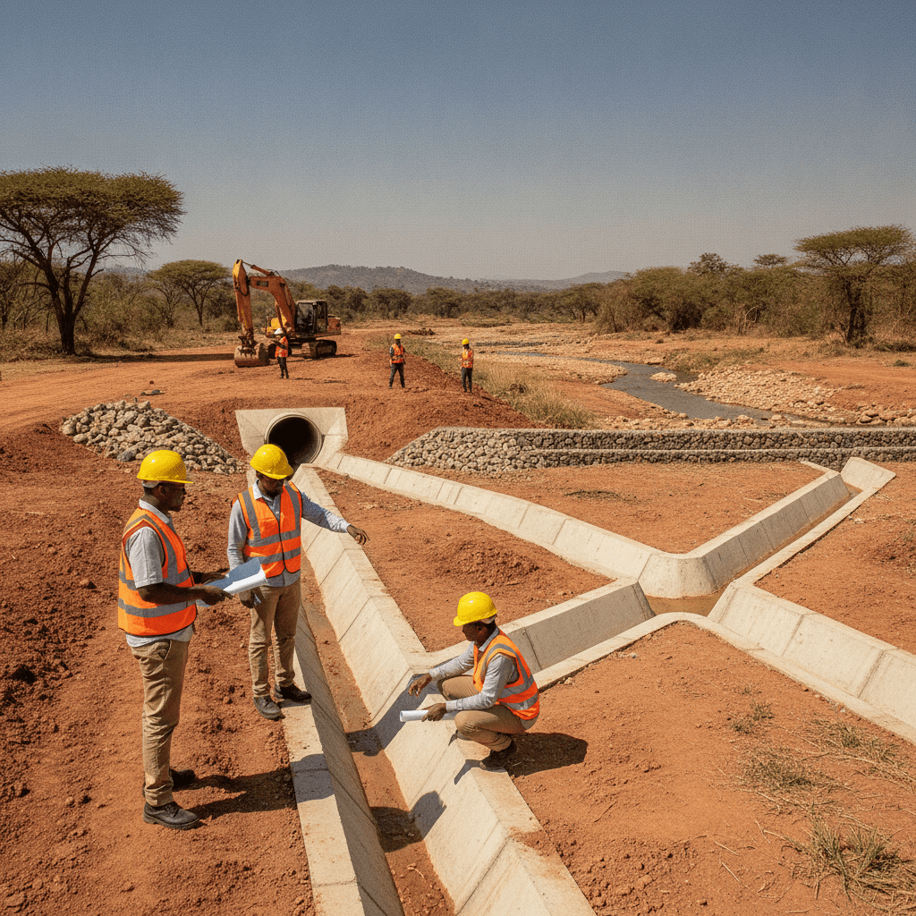 Riparian and floodplain construction Kenya — Featured image, Cadreatech engineering Kenya