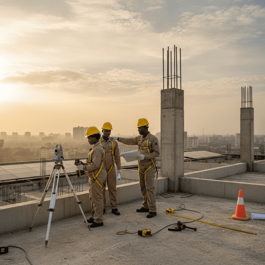 Rooftop solar structural assessment Kenya — Site illustration, Cadreatech engineering Kenya