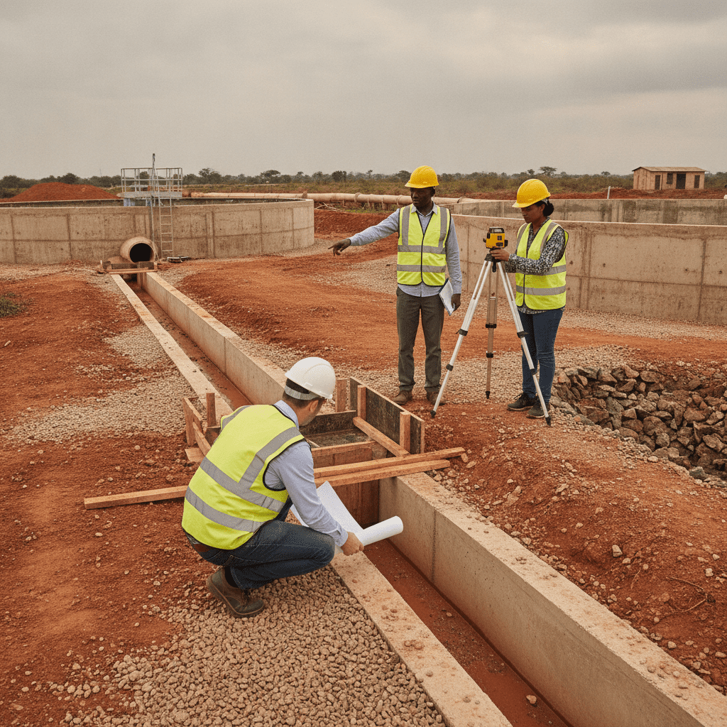 Sewage treatment plant design Kenya — Site illustration, Cadreatech engineering Kenya